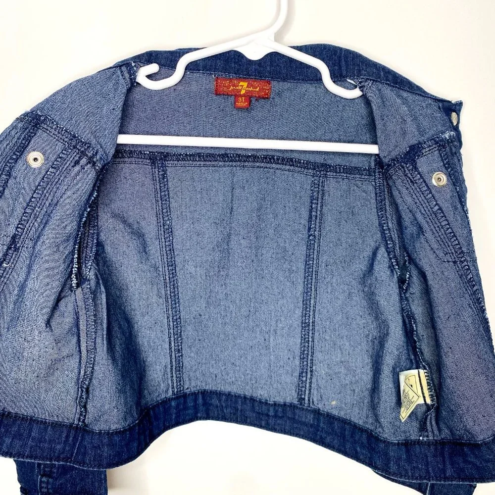 7 For All Mankind Blue Denim Jacket